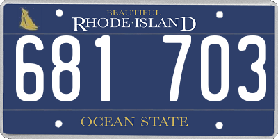 RI license plate 681703