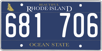 RI license plate 681706
