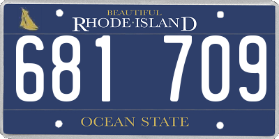 RI license plate 681709