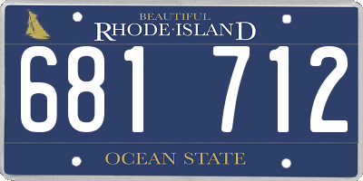 RI license plate 681712