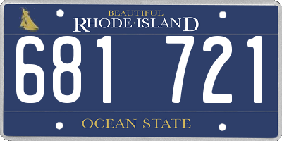 RI license plate 681721