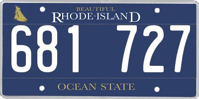 RI license plate 681727