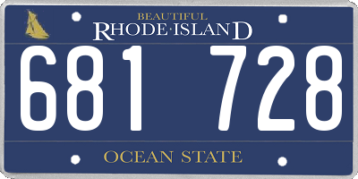 RI license plate 681728