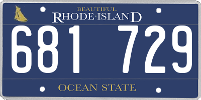 RI license plate 681729