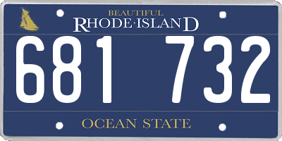 RI license plate 681732