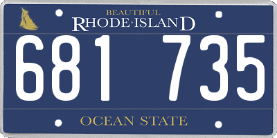 RI license plate 681735