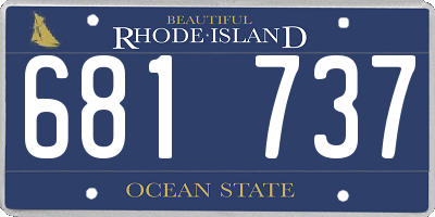 RI license plate 681737