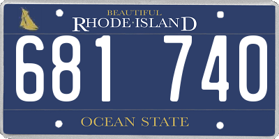 RI license plate 681740