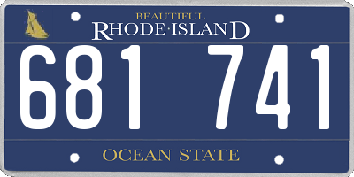 RI license plate 681741