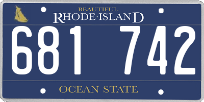 RI license plate 681742