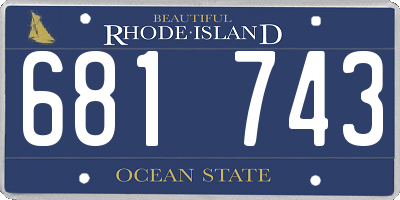 RI license plate 681743