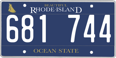 RI license plate 681744