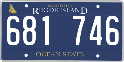RI license plate 681746