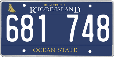 RI license plate 681748