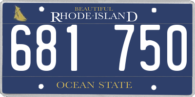 RI license plate 681750