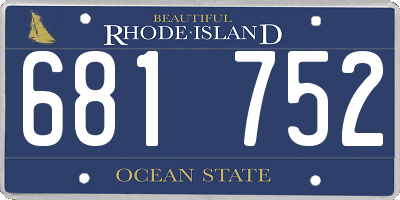 RI license plate 681752