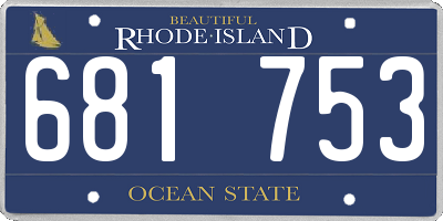 RI license plate 681753