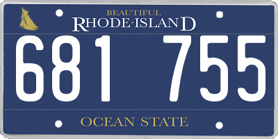 RI license plate 681755
