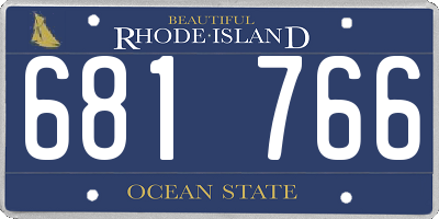 RI license plate 681766