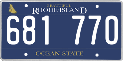 RI license plate 681770