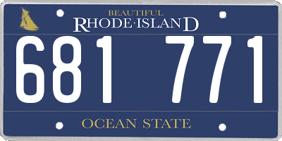 RI license plate 681771