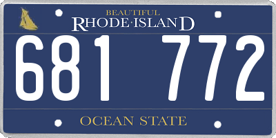 RI license plate 681772