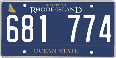 RI license plate 681774