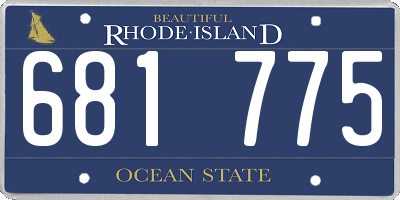 RI license plate 681775