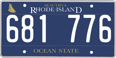 RI license plate 681776