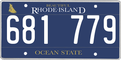 RI license plate 681779