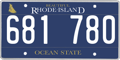 RI license plate 681780