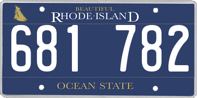 RI license plate 681782
