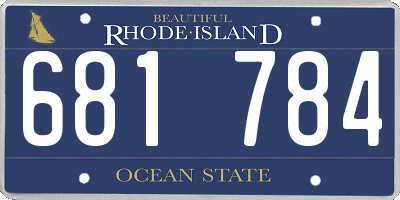 RI license plate 681784