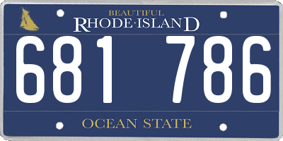 RI license plate 681786