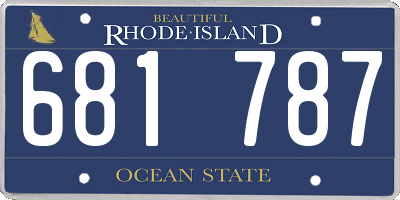 RI license plate 681787