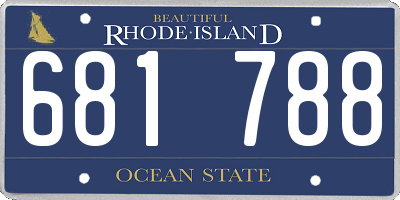 RI license plate 681788