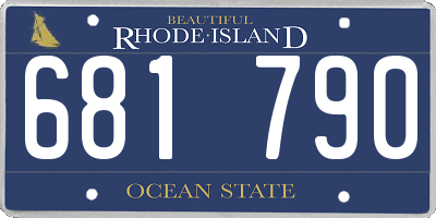 RI license plate 681790
