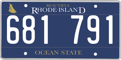 RI license plate 681791