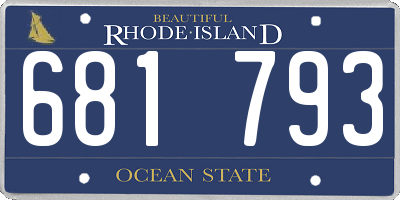 RI license plate 681793