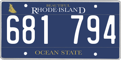 RI license plate 681794