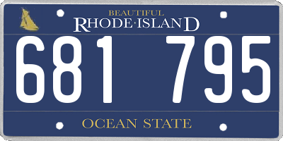 RI license plate 681795