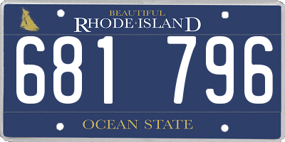 RI license plate 681796