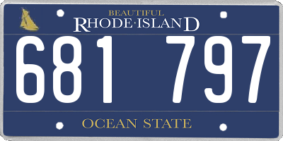 RI license plate 681797