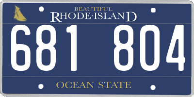 RI license plate 681804