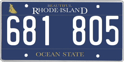 RI license plate 681805