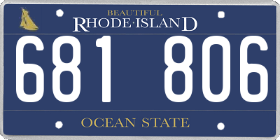 RI license plate 681806