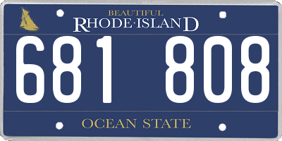 RI license plate 681808