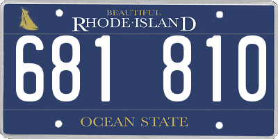 RI license plate 681810