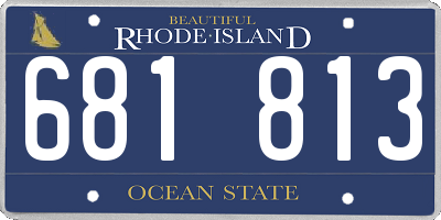 RI license plate 681813