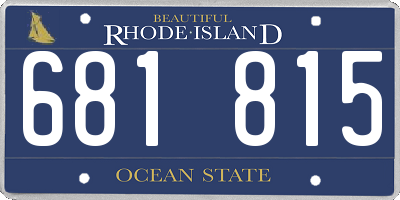 RI license plate 681815